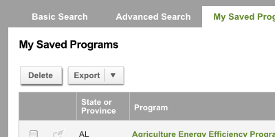 Saved Energy Incentive Programs